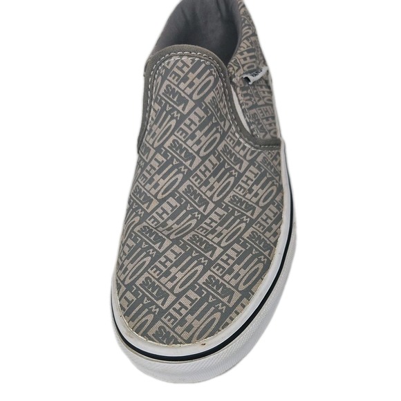 Vans off The Wall  Grey and White  Slip On Sneakers Size US Youth 6 - Picture 12 of 15